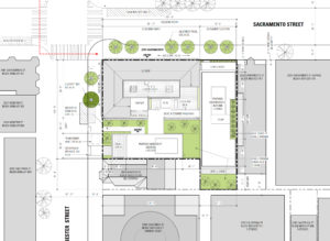2395 Sacramento Street site map, illustration by BAR Architects