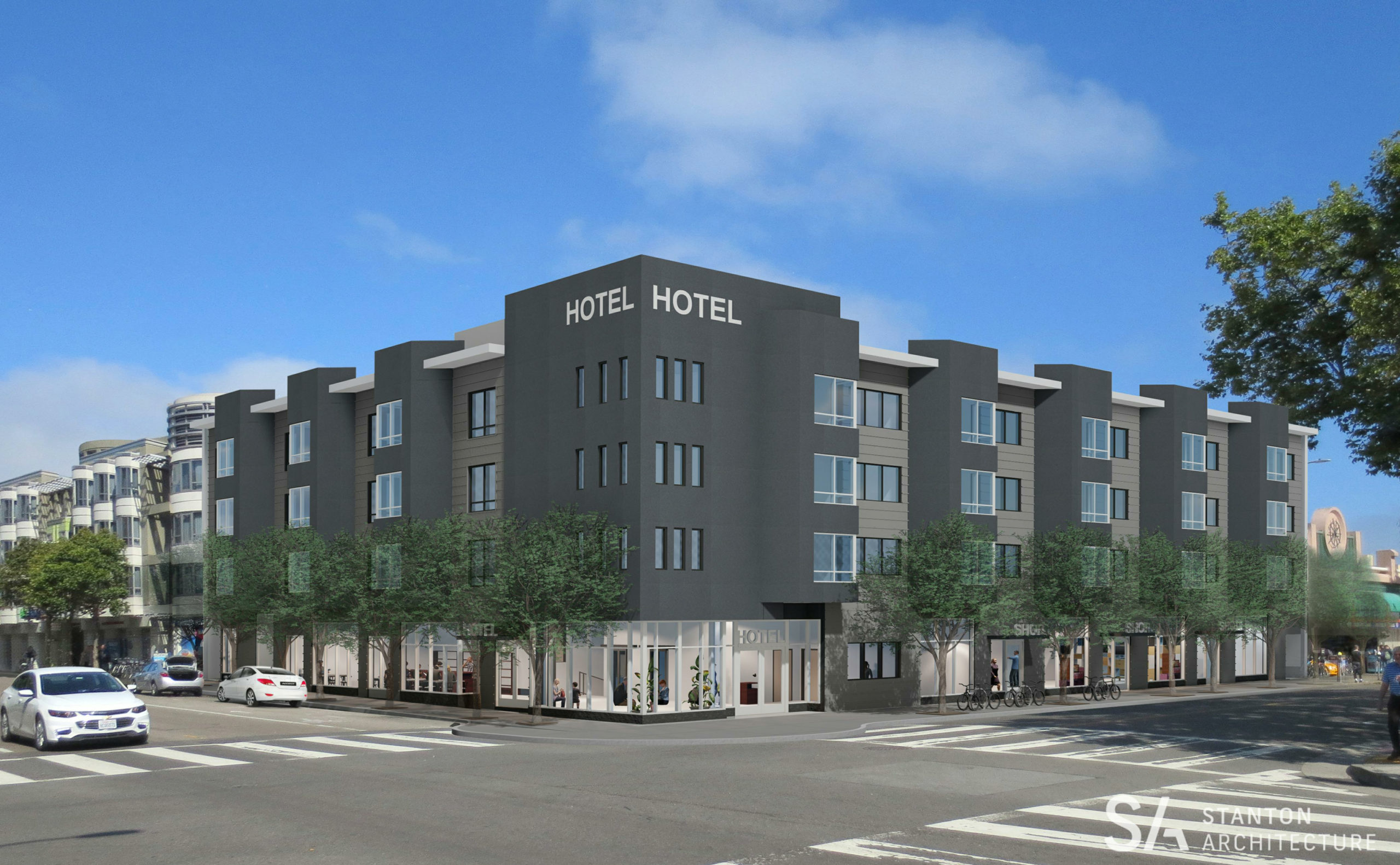 2629 Taylor Street hotel, rendering by Stanton Architecture