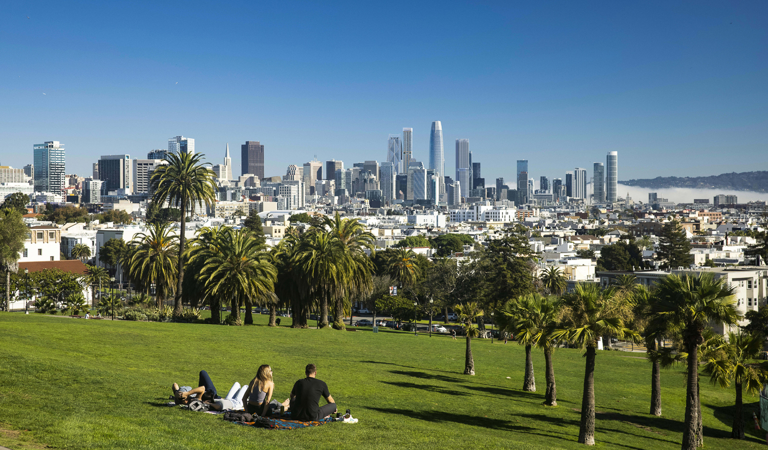 New renderings for 50 Main Street from Dolores Park, rendering by Foster + Partners courtesy Hines