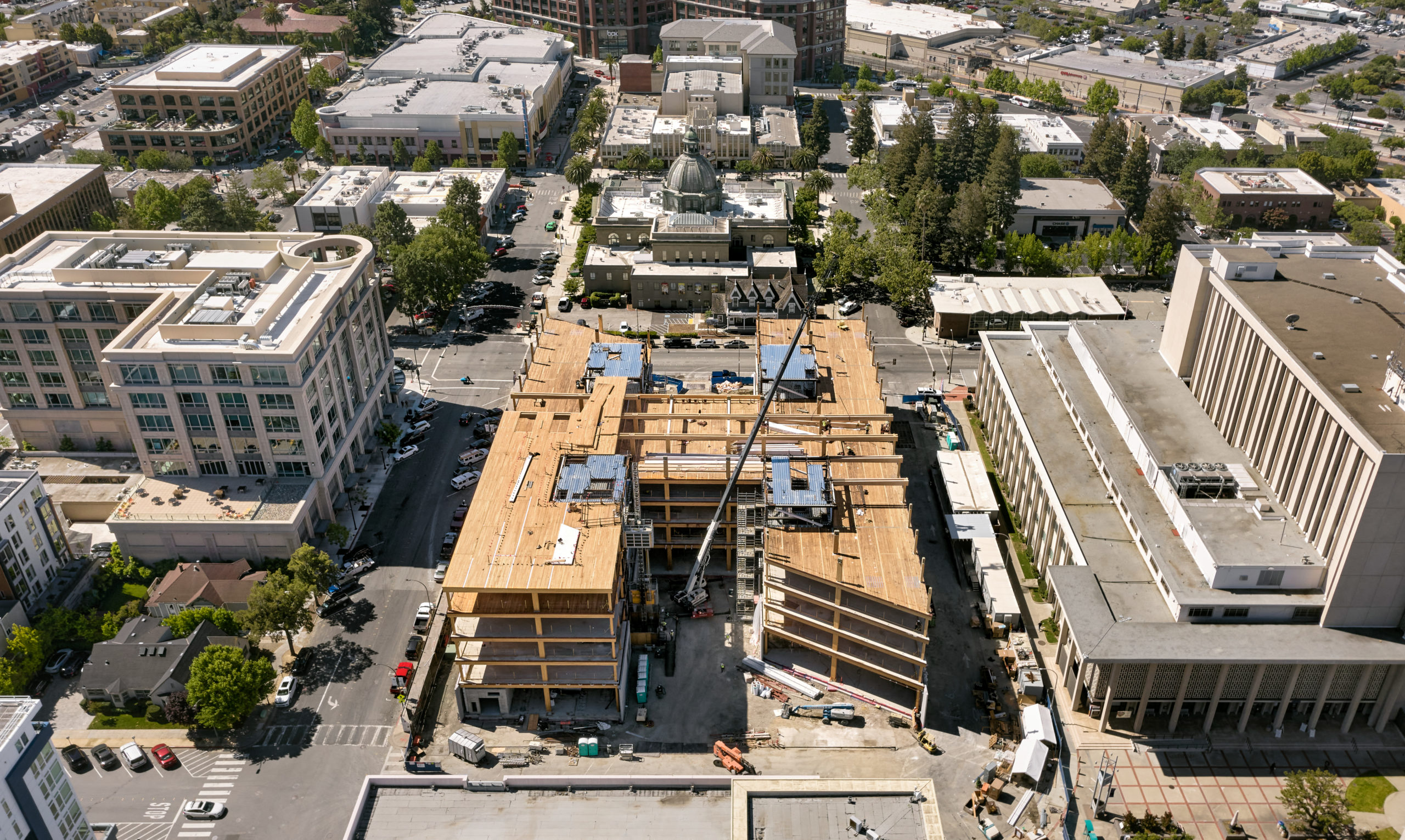 San Mateo County Office Building Three aerial perspective, image by Cesar Rubio