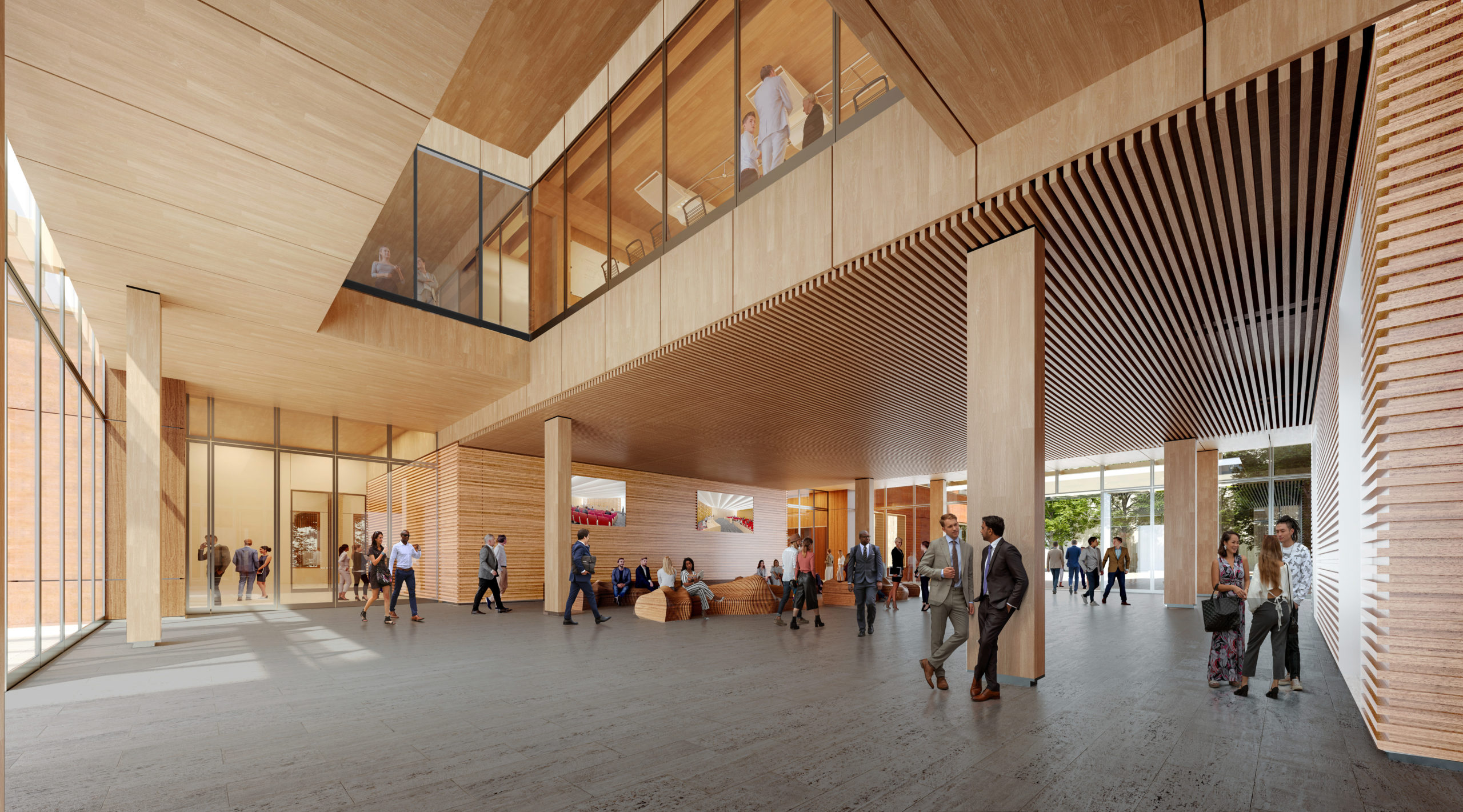 San Mateo County Office Building Three lobby, rendering courtesy Skidmore Owings & Merrill