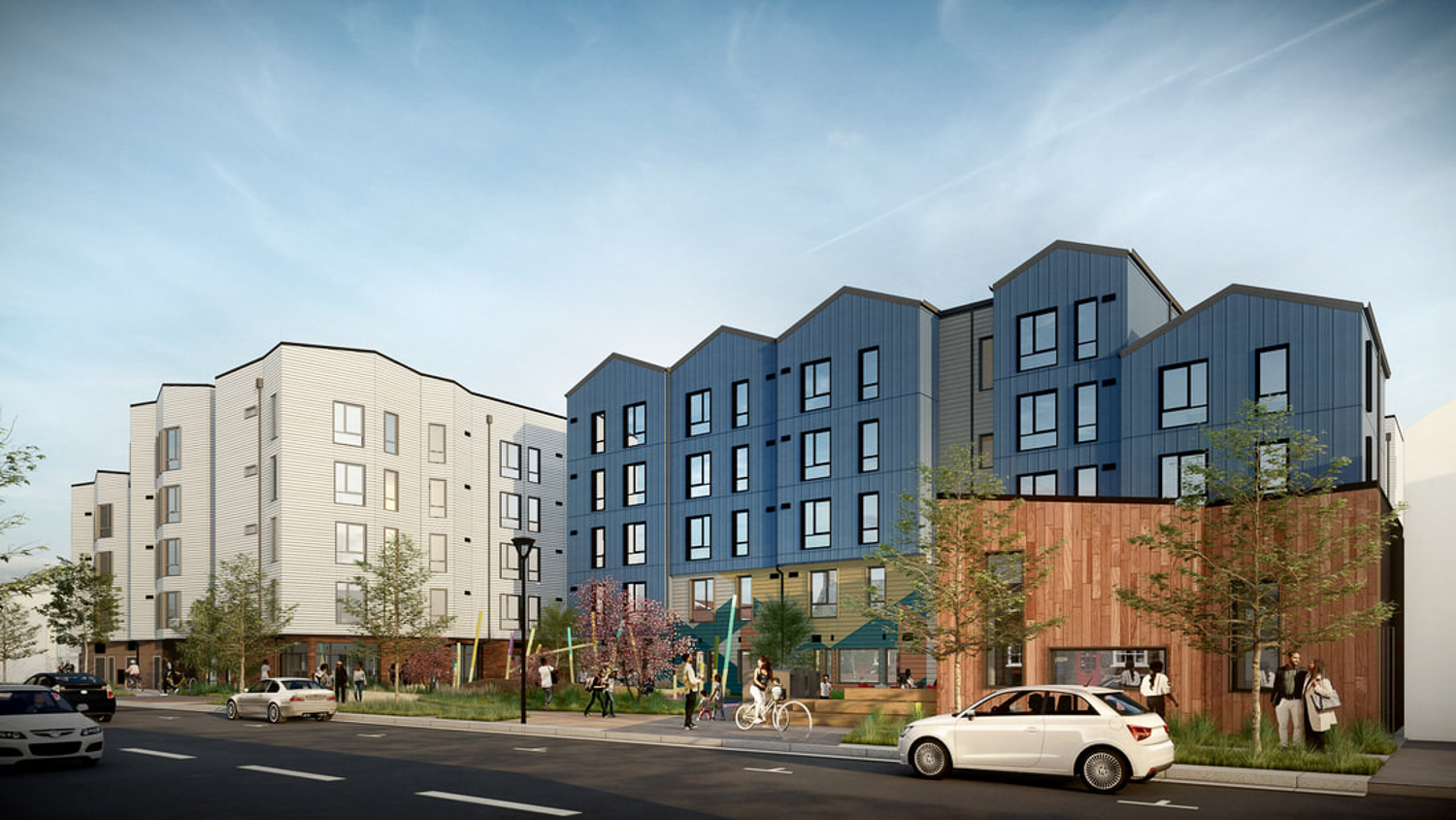 Shirley Chisholm Village Educator Housing, rendering by BAR Architecture