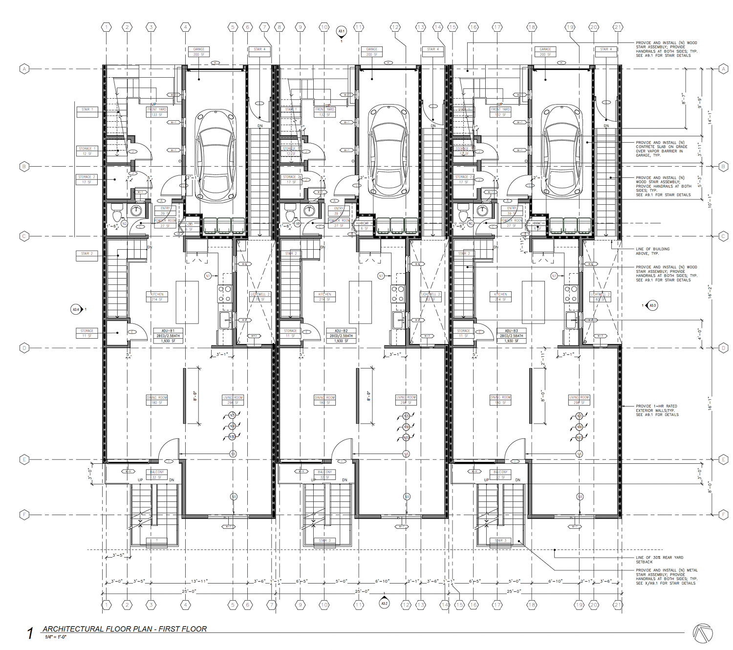 1039 Hudson Avenue, floor plan by Syncopated Architecture