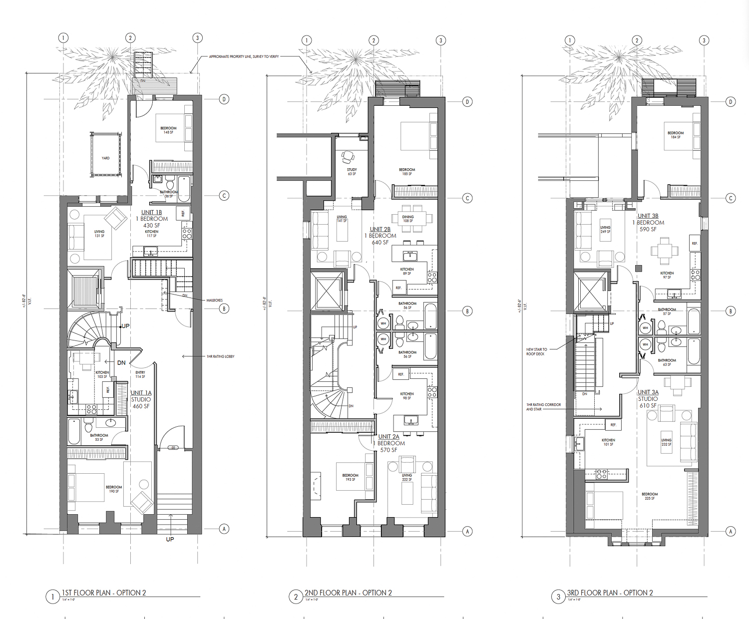 535 Powell Street floor plans, illustration by dsk Architects