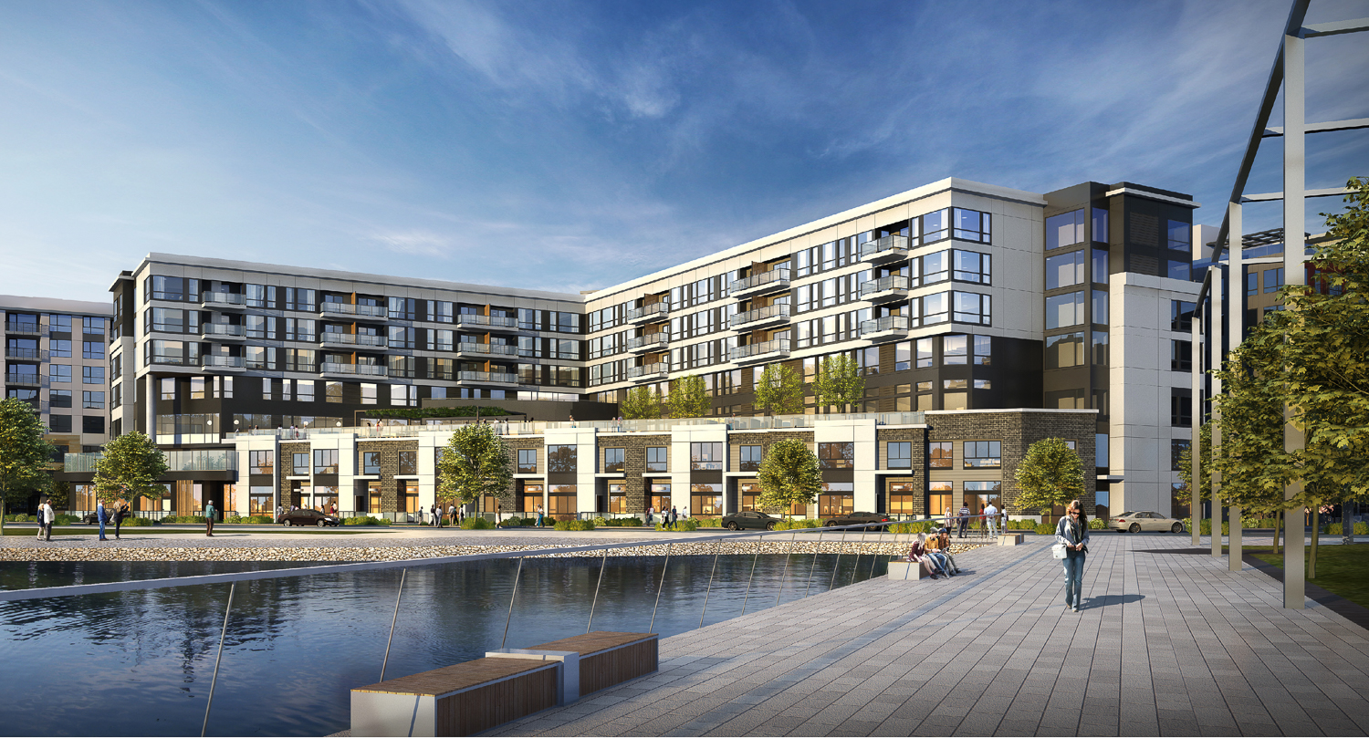 Brooklyn Basin Parcel E from Shoreline Park, rendering by Urbal Architecture