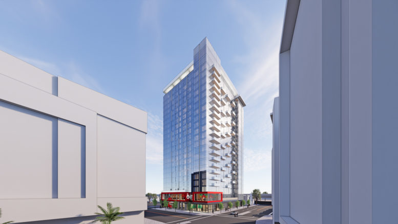 Garden Gate Tower at 600 South First Street, rendering courtesy C2K Architects