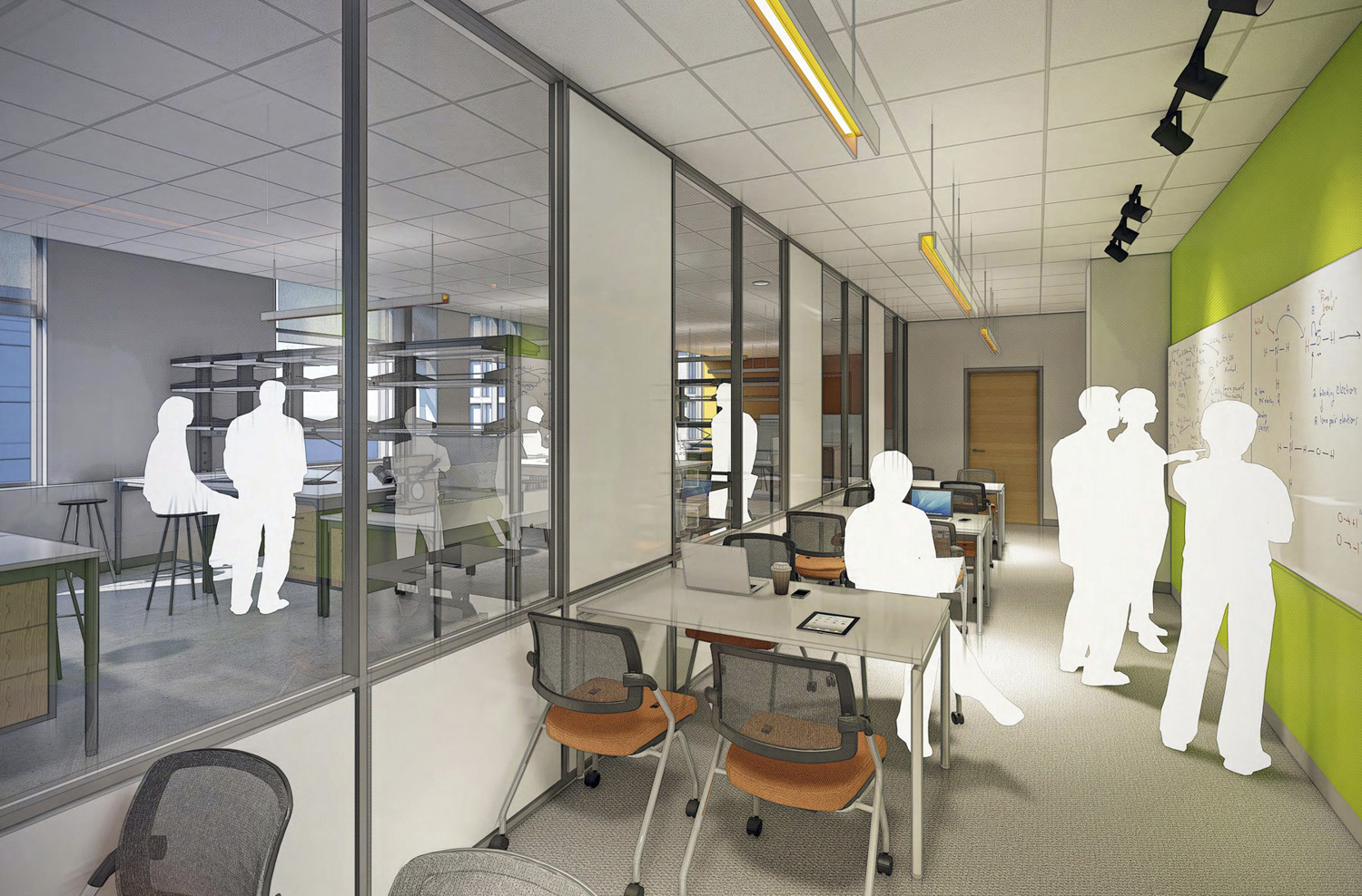 San Jose State University Interdisciplinary Science Building lab and classroom, rendering by Flad