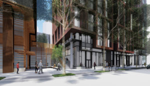 Transbay Block 4 Howard Plaza view, architecture by Solomon Cordwell Buenz