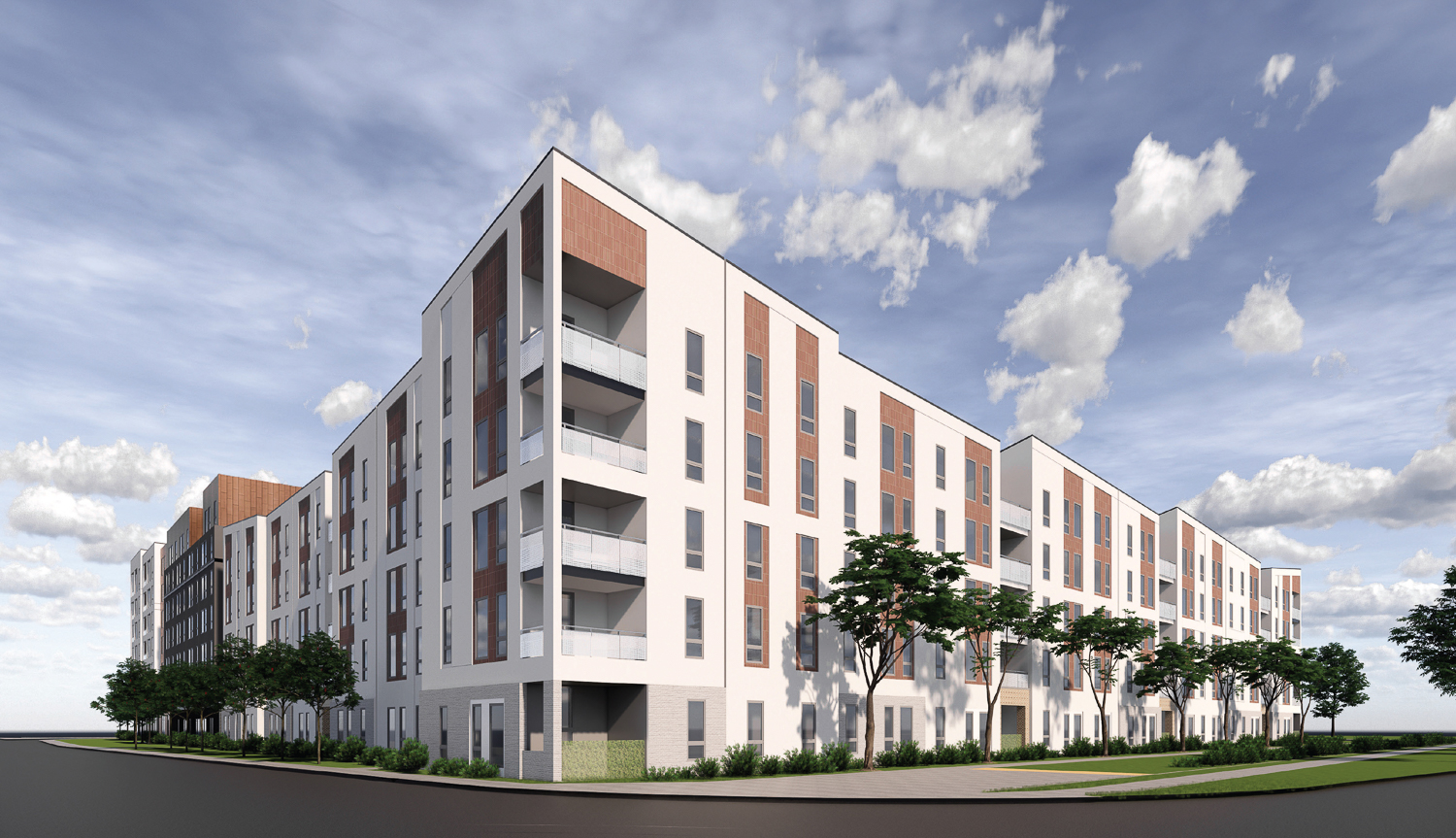 Westlake Apartments at 3517 Ryder Street northwest corner, rendering by LPAS Architecture + Design