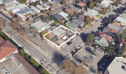 2959 San Pablo Avenue property outlined approximately by YIMBY, image via Google Satellite