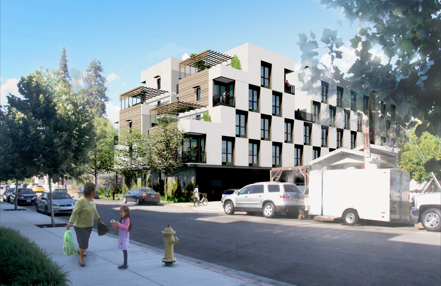 329 Page Street view, rendering by David Baker Architects