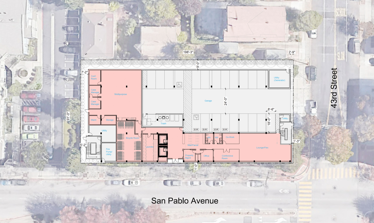 4300 San Pablo Avenue site map, illustration by KTGY