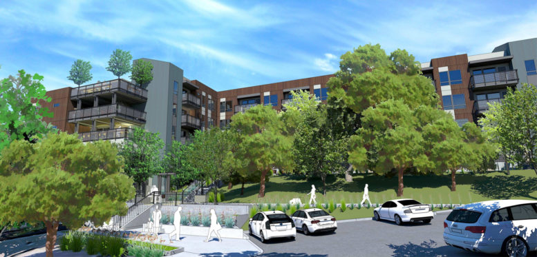 10 Irwin Way view from the car park, rendering by DAHLIN