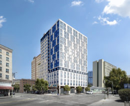 1523 Harrison Street from across Harrison and 15th Street, rendering by oWow