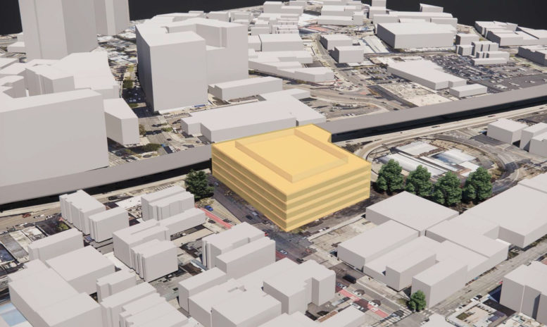 1717 Mission Street aerial view, rendering by Perkins&Will