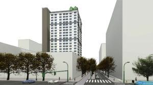 19 North 2nd Street perspective from East Santa Clara Street, rendering by Anderson Architects