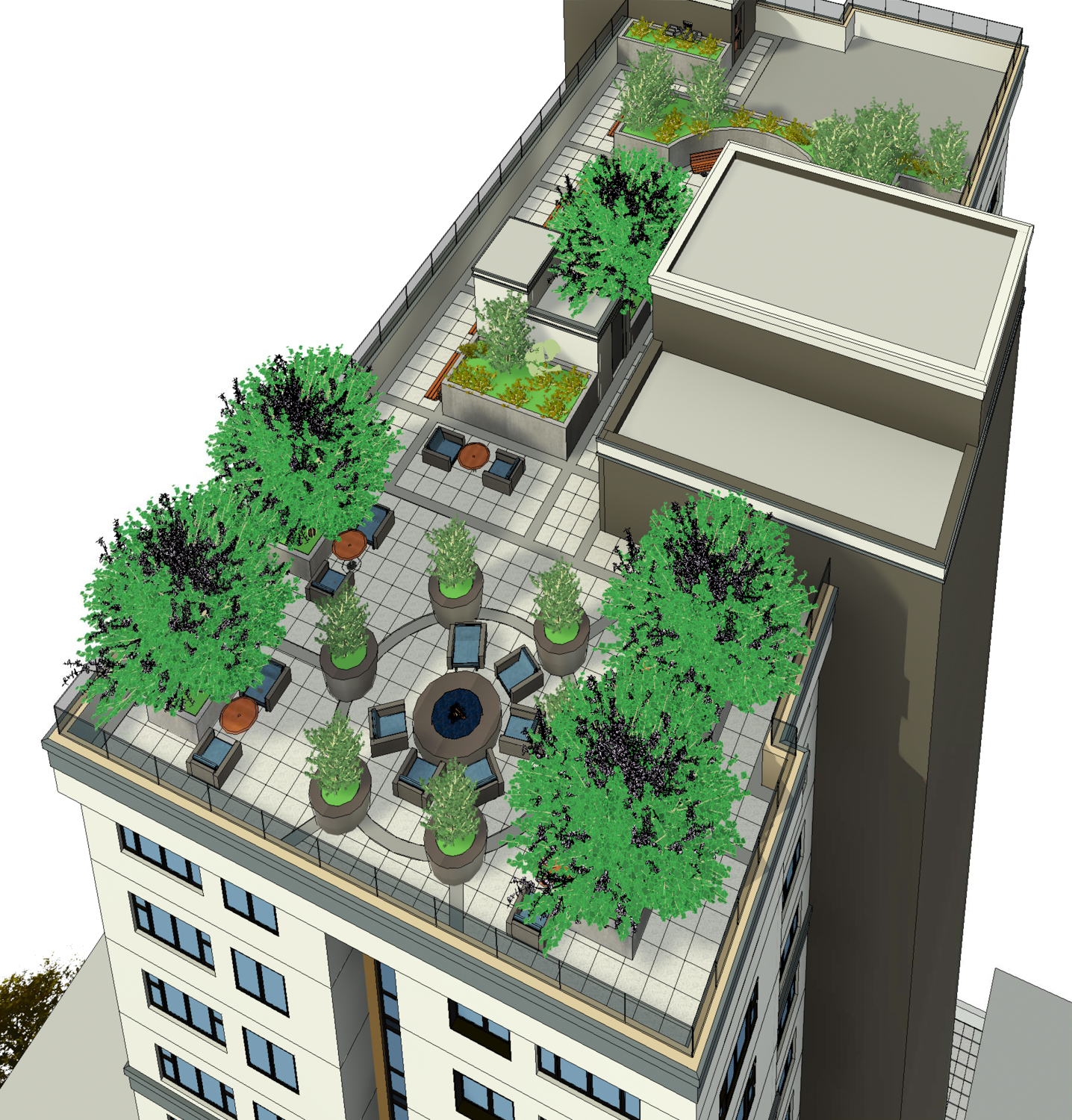 19 North 2nd Street rooftop deck, rendering by Anderson Architects