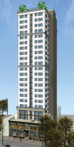 19 North 2nd Street vertical illustration, rendering by Anderson Architects