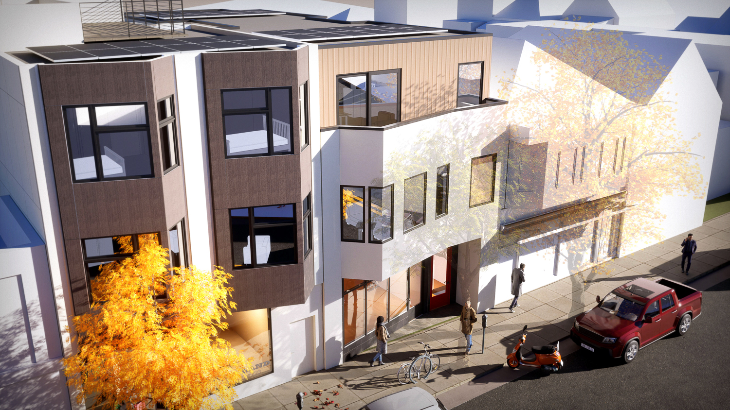 432 and 434 Cortland Avenue, rendering by DNM Architecture