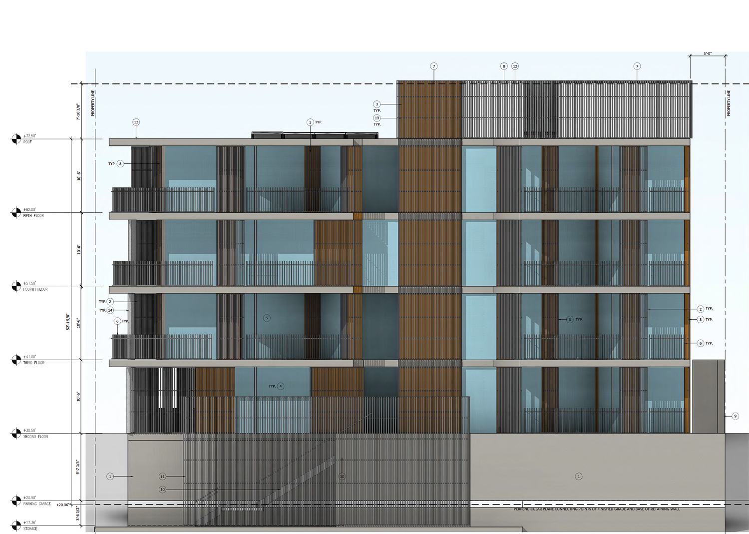 459 Wayne Avenue, facade elevation by Larson Shores Architects