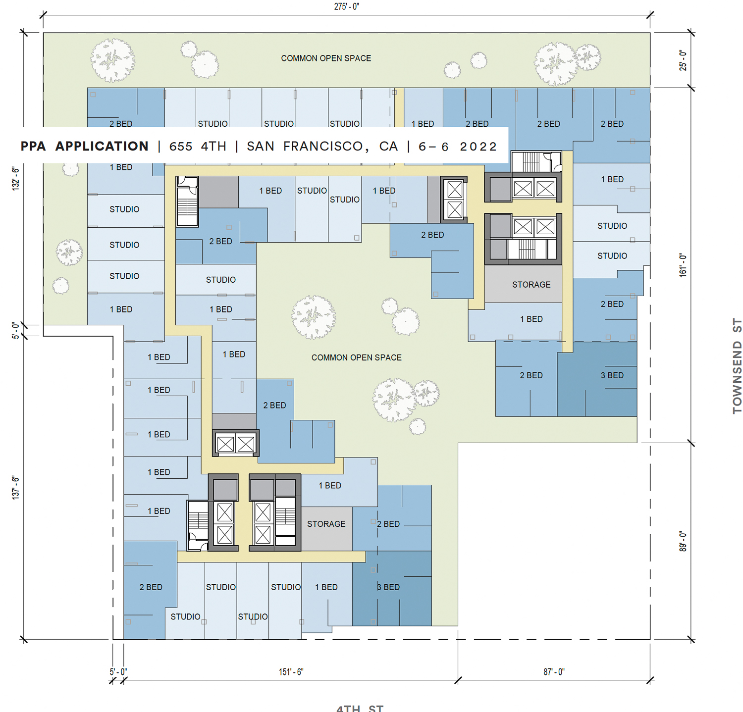 655 4th Street residential floor plan, illustration by Solomon Cordwell Buenz