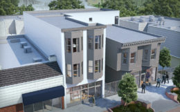 93 Leland Avenue frontal view, rendering by Boo! Architecture for Baukunst