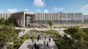CSU East Bay CORE Library overview, rendering by Anderson Brulé Architects