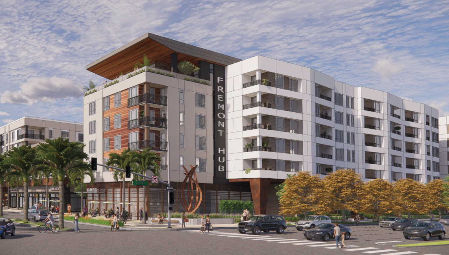 Fremont Hub, rendering by TCA Architects