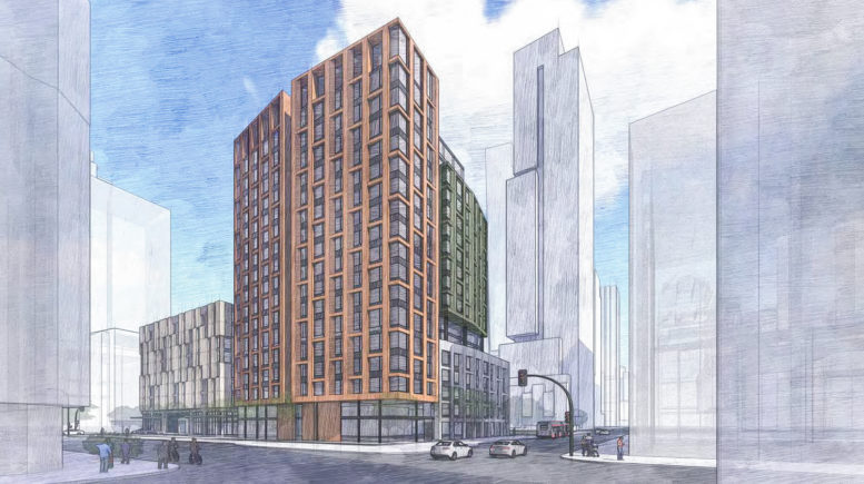Transbay Block 2 East Family Building, rendering by Kennerly Architecture & Planning