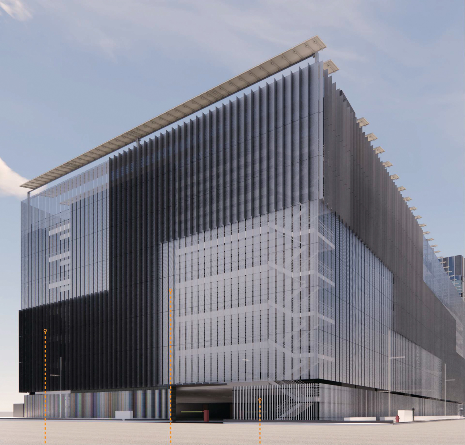 100 East Grand Avenue garage, rendering by ZGF Architects