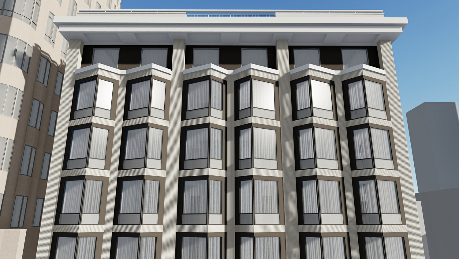 420 Sutter Street cornice, rendering by Stanton Architecture