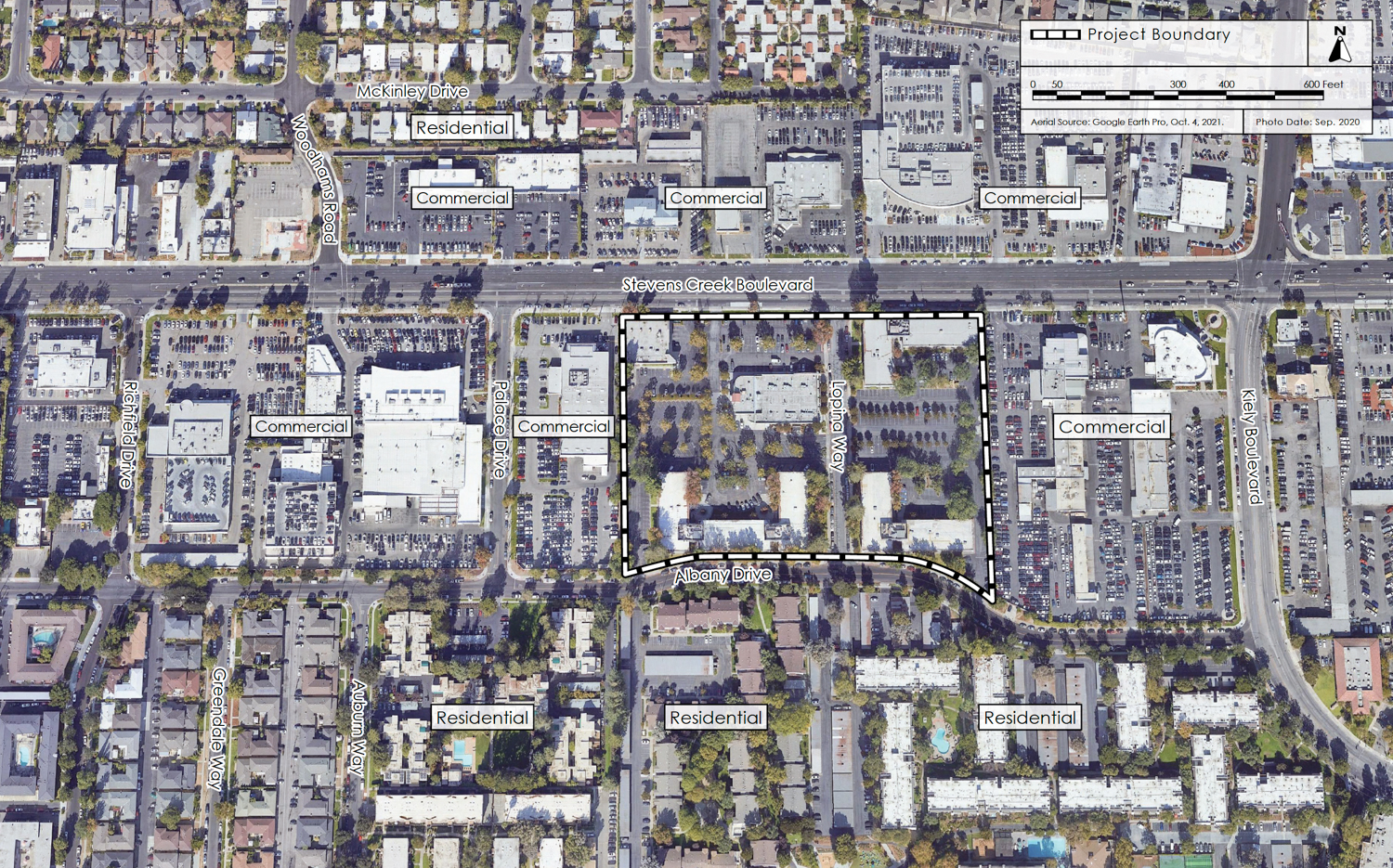 4300 Stevens Creek Boulevard site map, illustration by HMH California