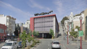 Chinatown Public Health Center over the Broadway tunnel, rendering via the San Francisco Public Works