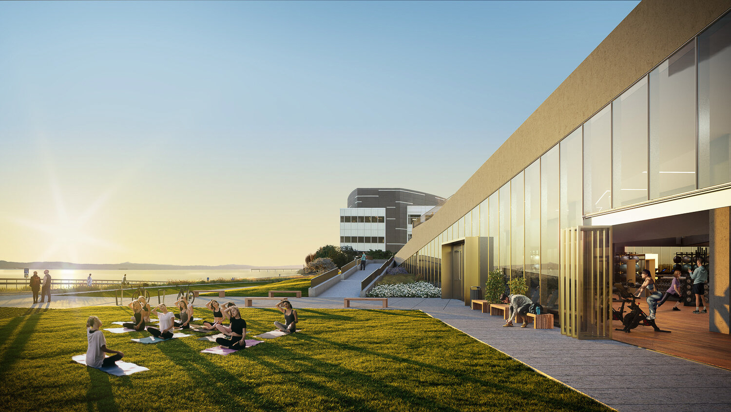 Genesis Marina fitness space, rendering courtesy Skidmore, Owings & Merrill