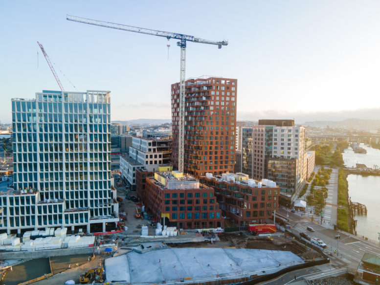 Facade Installation Tops Out for Three Towers at Mission Rock, San