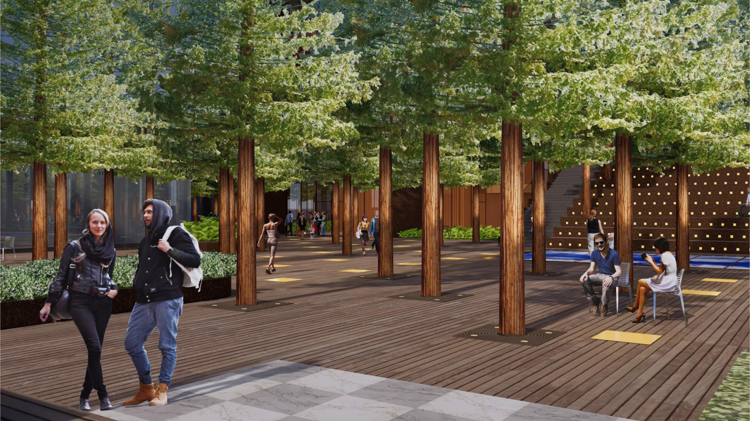 The City Grove urban forest concept, design by PWP Landscape Architecture