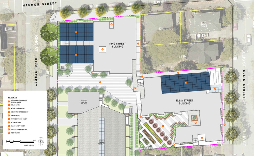 1708 Harmon Street, site map by Kodama Diseno Architects