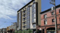 250 Church Street showcasing the narrow corner view, rendering by Kerman Morris Architects