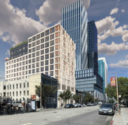 960 Howard Street with 5M in the background, rendering by oWow