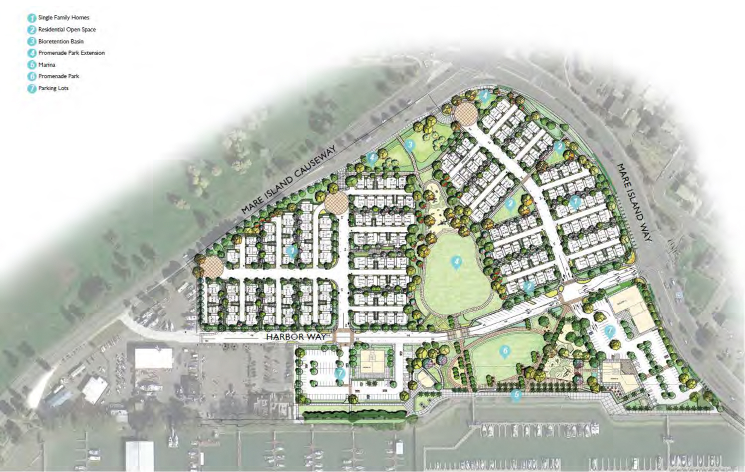 Mariner’s Cove aerial site-map, rendering by Gate + Associates