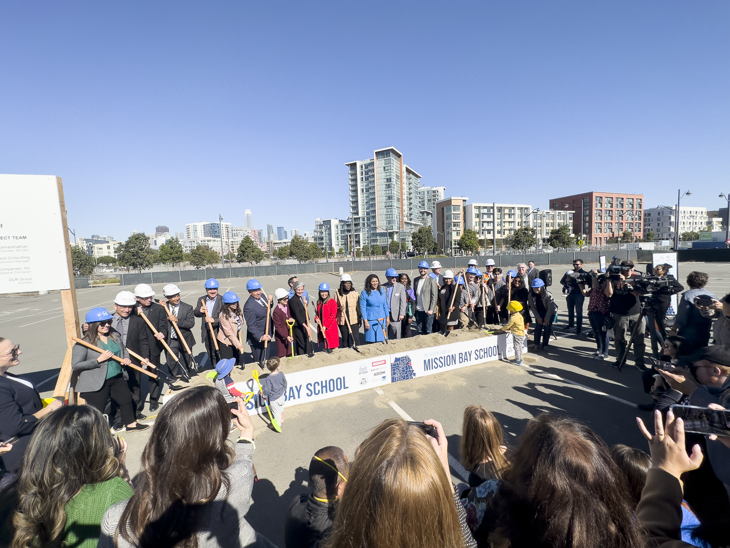 Mission Bay School groundbreaking moment, image by author