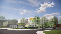 SFUSD Mission Bay School northeast view, rendering by DLR Group