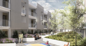 Star View Court inner-block courtyard, rendering courtesy Paulett Taggart Architects