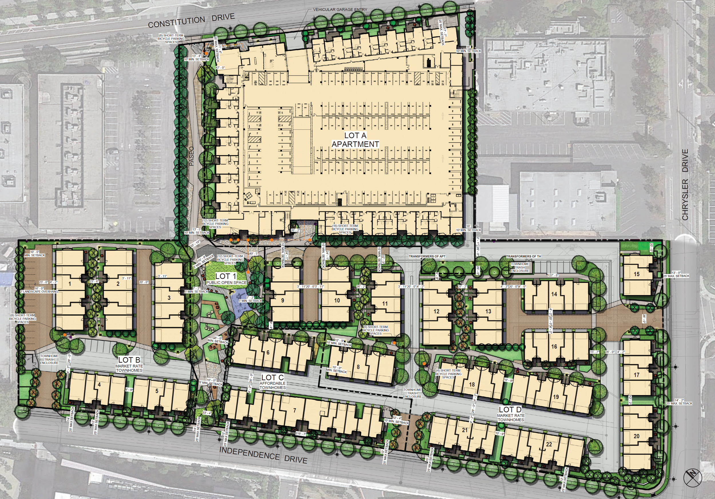 123 Independence Drive site map, illustration by the Guzzardo Partnership