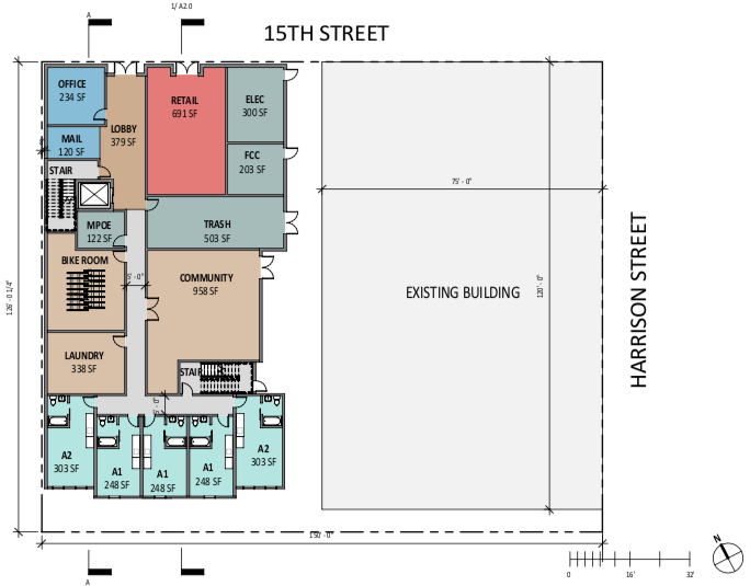 1445 Harrison Street Ground Floor Plan