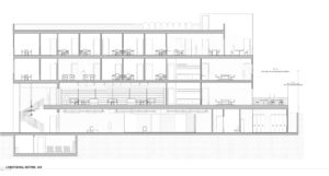 2245 Post Street longitudinal cross-section, illustration by KPAD