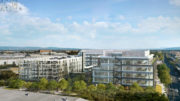 642 Quarry Road aerial view, rendering by DES Architects and Engineers