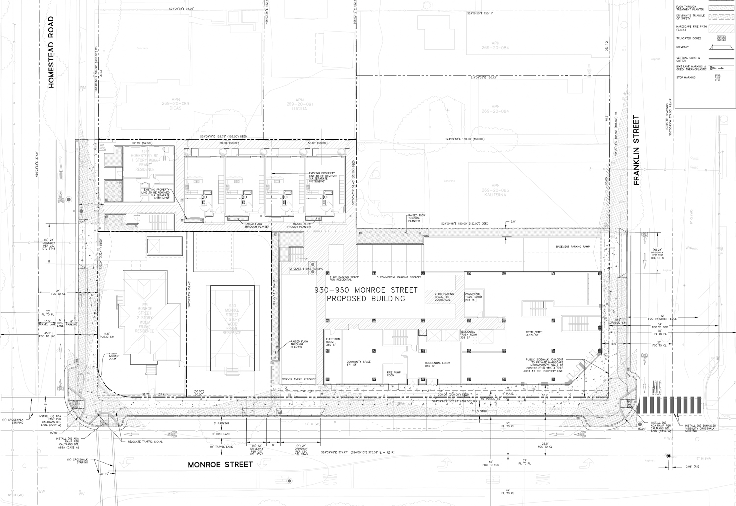 950 Monroe Street ground-level floor plan, illustration by Salvatore Caruso Design Corporation