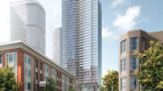 98 Franklin Street with One Oak visible, rendering by Skidmore Owings & Merrill
