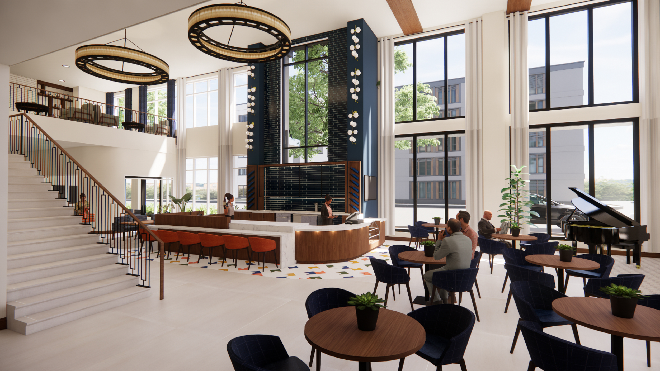 Bellara bistro space at 1200 A Street, rendering by Urbal Architecture